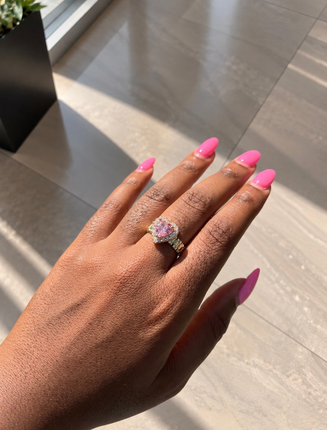 Pink Heart Ring